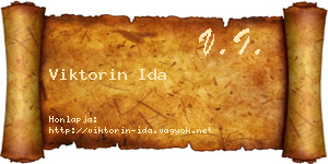Viktorin Ida névjegykártya